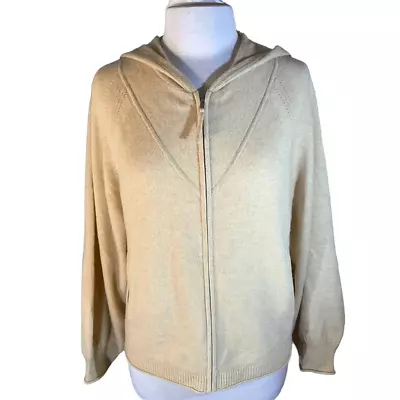 Buy Wrap London Cashmere Zip Up Hoodie, Size 8 In Wheat. Gorgeous! • 112.70£