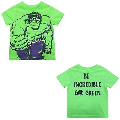 Buy Boys Girls Hulk Tops T Shirts Marvel Comics Tops Incredible Hulk 18 Mths - 7Yrs • 3.45£