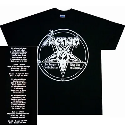 Buy Venom - In League With Satan Band T-Shirt Official Merch • 21.45£