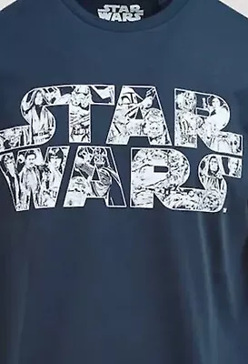 Buy Star Wars Mens Navy T-shirt Main Character Logo Official Mens Unisex Top Small • 11.99£