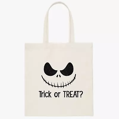 Buy Halloween Jack Skellington Trick Or Treat Bag Glitter Halloween Tote Goody Bag • 7.99£