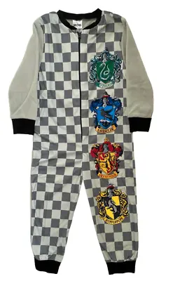 Buy Boys HARRY POTTER All In One, Sleepsuit, Pyjamas, Hogwarts 3 -10yrs Micro Fleece • 8.95£