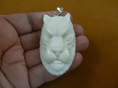Buy (j-panther-5-1) White Panther Wild Cat PENDANT Face Water Buffalo Material • 32.73£