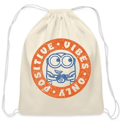 Buy Minions Merch Bob Positive Vibes Cotton Drawstring Bag, One Size, Natural • 19.94£