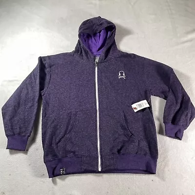 Buy Ground Level Hoodie Youth Large Purple Y2K Street Skater Cyber Punk Hip Hop New • 10.49£