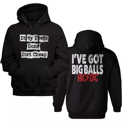 Buy ACDC I've Got Big Balls Double Sided Men's Pullover Hoodie Official Music Merch • 64.21£