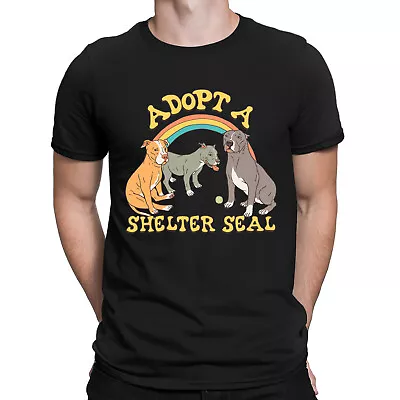 Buy Adopt A Shelter Seal Dog Animal Lovers Funny Novelty Mens Womens T-Shirts Top #D • 9.99£
