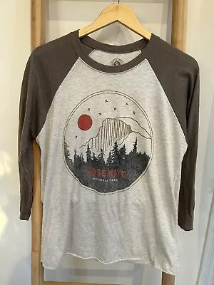 Buy Women’s Parks Project Yosemite 3/4 Sleeve Raglan T-shirt - Olive/grey - Medium • 14.20£