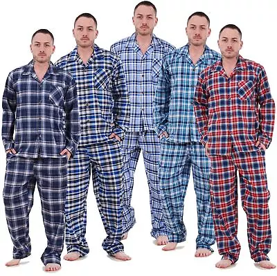 Buy Mens Pyjama Set Yarn Dyed Woven Check Cotton Blend Loungewear Regular Big Size • 12.95£