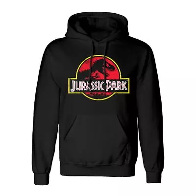 Buy Jurassic Park Distressed Movie Logo Black Hoodie Sweater - Merch  • 34.95£
