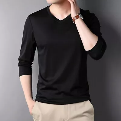 Buy Comfy Hot Mens T Shirt Top Blouse Casual Full Sleeve Handsome Long Sleeve • 16.14£