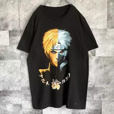 Buy Naruto Kakashi Anime Character T-Shirt Black 2 • 91.01£