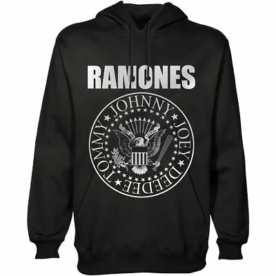 Buy Official Ramones Presidential Seal Black Hoodie Ramones Hooded Sweatshirt  • 27.95£