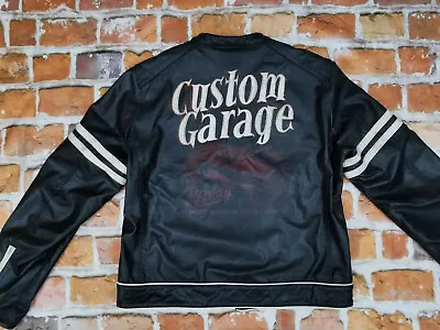 Buy Replay Brand Vintage BIKER Leather Custom Garage Hot Rod Size: XL XXL Tip Top • 369.51£