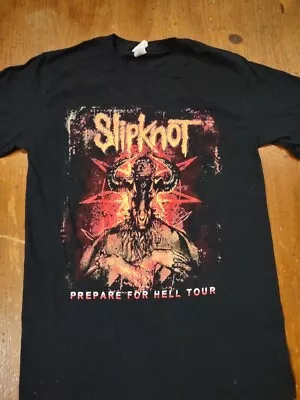 Buy Slipknot Womens T-shirt S Black Prepare For Hell Tour Hatebreed 2015 • 33.45£