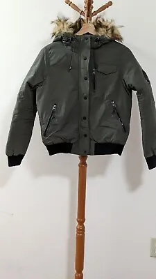 Buy Southpole Women's M Army Color Jacket Fur Hood • 28.41£