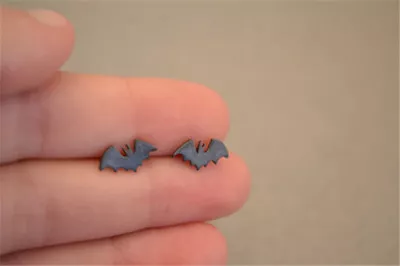 Buy Mini Women Punk Gothic Black Bat Batman Ear Stud Earring Halloween Party Jewelry • 2.03£
