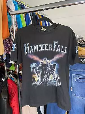 Buy Hammer Fall Short Sleeve Shirt Mens M Black Cotton Band • 45£
