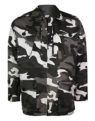 Buy Mens Camouflage Jacket Cargo Combat Jacket Multi Pockets Army Jackets • 19.99£