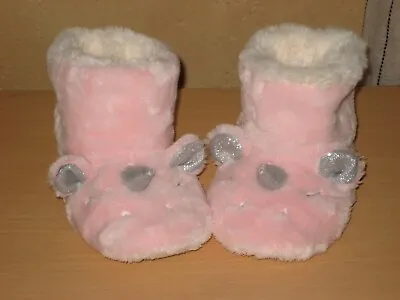 Buy NEXT Girls UNICORN Slippers Plush Fluffy Pink Silver SIZE 10 • 6.95£