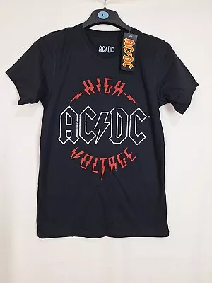 Buy AC/DC Rock Band Black T-Shirt High Voltage Short Sleeve Size Small Unisex New • 12.95£