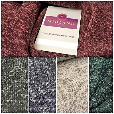 Buy Melange Woolly Stretch Knit Jersey Knit Fabric 58  Wide MP962 Mtex • 2.50£