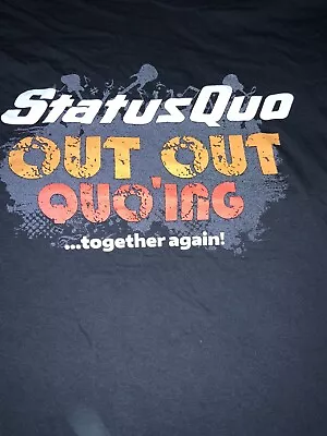 Buy Status Quo Tour Black T-shirt Size 2x Large • 19.99£