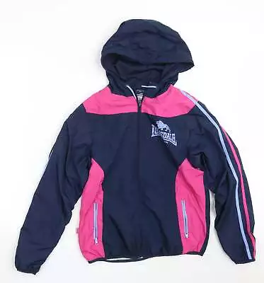 Buy Lonsdale Womens Blue Striped Jacket Size 10 Zip • 9.25£