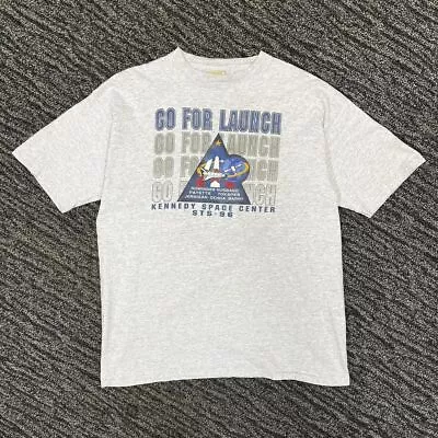 Buy Vintage Mens T Shirt XL 1996 Single Stitch Nasa Kennedy Space Center Grey • 10£