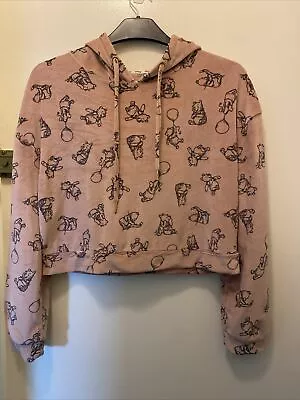 Buy Primark Disney Winnie The Pooh Super Soft Pink Cropped Hoodie L Size Loungewear • 3.70£
