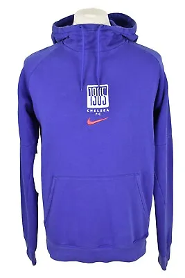 Buy NIKE Chelsea FC Hoodie Size S Mens Pullover Drawstring Cotton Polyester  • 34.95£