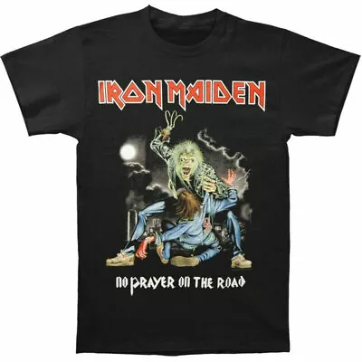 Buy Official Iron Maiden No Prayer On The Road Mens Black T Shirt Iron Maiden Tee • 14.50£