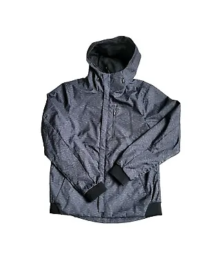 Buy Pull & Bear Men's Waterproof Windbreaker Light Hooded Jacket Black/grey  Large  • 16.99£