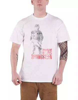 Buy Bruce Springsteen T Shirt Hologram Distressed Logo New Official Mens White • 18.95£