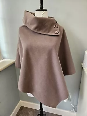 Buy Poncho Cape Jacket, Made In Italy, Taupe, UK 10-14, NEW • 19.99£