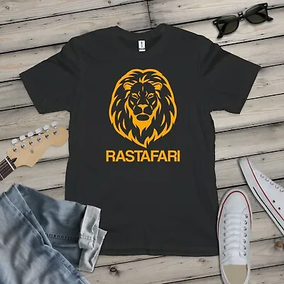 Buy RASTAFARI LION T-SHIRT - VARIOUS SIZES + COLS (Gildan Branded Rasta Jah Jamaica) • 15.49£