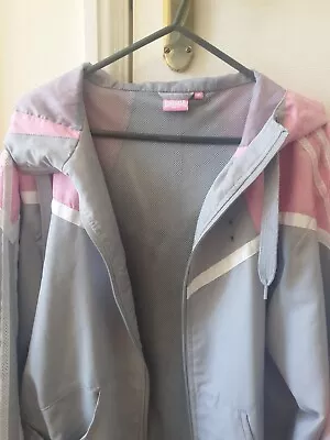Buy Lonsdale Jacket Size 18 Pink Grey White Hooded (broken Zip) • 5£