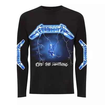 Buy Longsleeve Metallica Ride The Lightning Black Official Tee T-Shirt Mens • 21.79£
