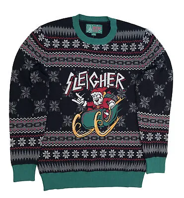 Buy Ugly Christmas Sweater Unisex Xmas Metal Sleigher Santa Sweatshirt-Small • 47.35£