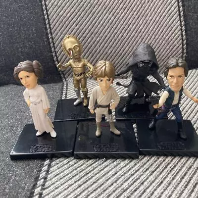 Buy Star Wars World Collectable Figure Lot Of 4 Han Solo Leia C-3po Kylo Ren • 82.52£