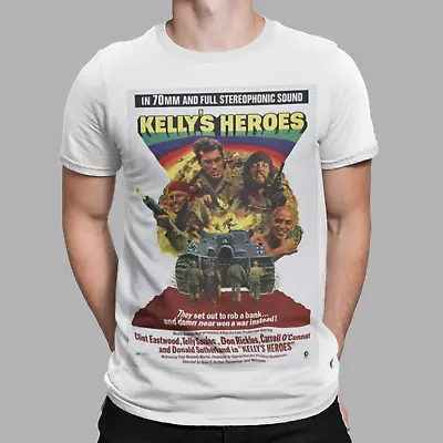 Buy Kellys Heroes T-SHIRT 70S GERMANS Film Movie Retro WAR HERO Action Poster Tee • 7.97£