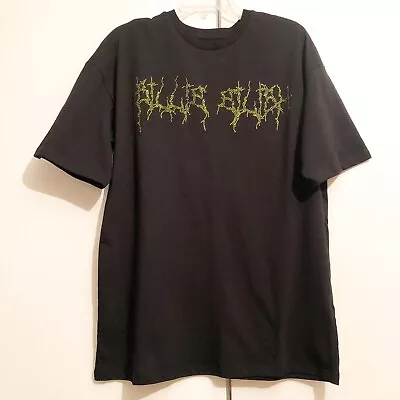 Buy Billie Eilish Bershka Collab Black/Metallic Green Crystal Unisex Baggy T-Shirt • 15£