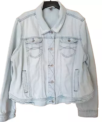 Buy Ladies Blue Denim Jacket Size 24 By South • 24.99£