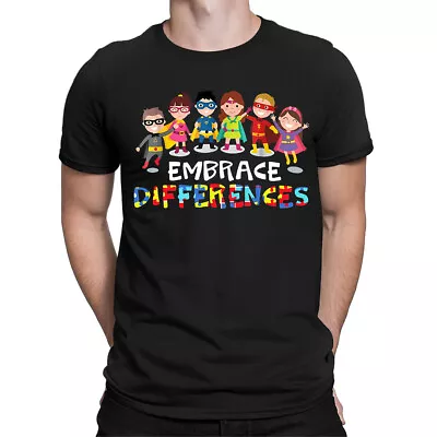 Buy Autism Awareness Day Puzzle Hero T-Shirt Embrace Differences Unisex T-shirt #AD • 9.99£