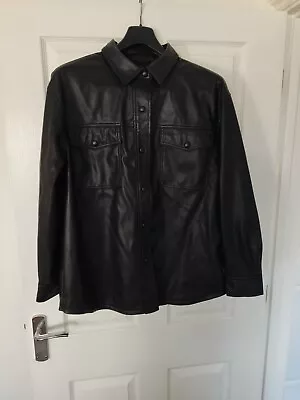 Buy New Look,Ladies,Black Leather Look Shirt/Jacket Size 16,New Unworn.P To P 25 . • 4.99£