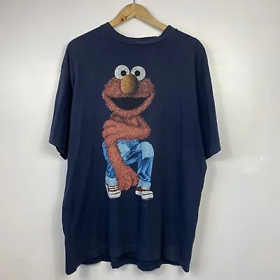 Buy Vintage 90s Elmo Sesame Street T-Shirt, Single Stitch, Fits Size Mens XL • 29.95£