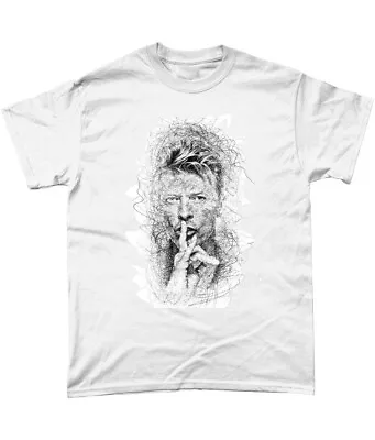 Buy David Bowie Sketch T Shirt Ziggy Stardust • 14.95£