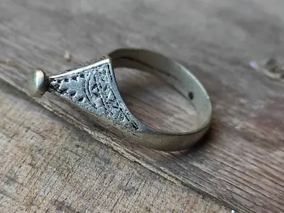 Buy Unique Rare Ancient Antique Artisanal Viking Style Royal Ring Metal Old Jewerly • 43.37£
