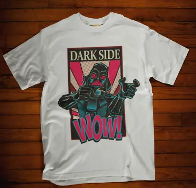 Buy Darth Vader T-shirt Dark Side Wow Tee Movie Retro Film Force Bad Skywalker • 5.99£