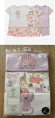 Buy Baby Pyjamas 3 Pack Cute Animal Themed 100% Cotton Shorts & S/Sleeve Top 12-18 M • 7.50£